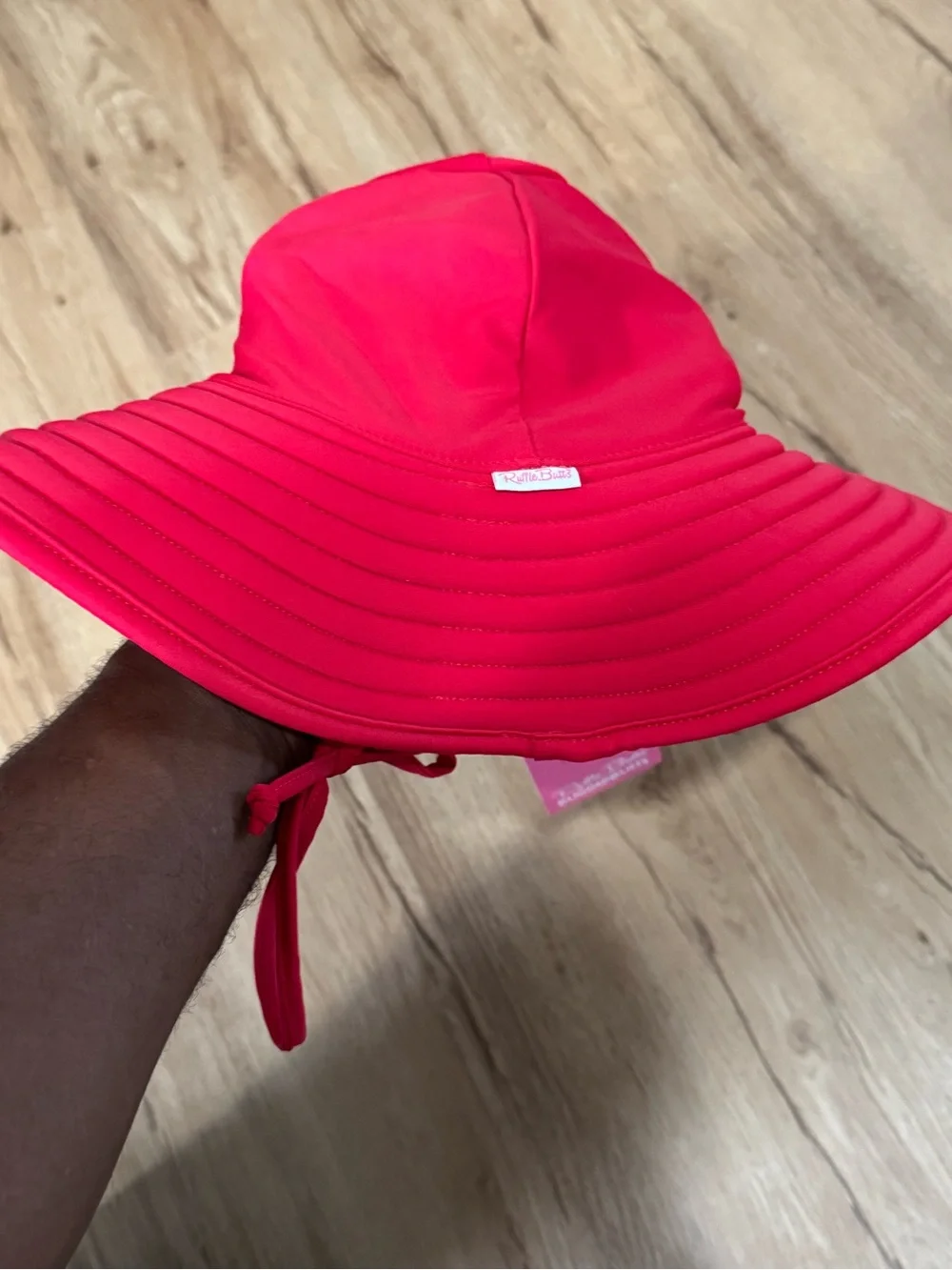Ruffle Butts Bright Red Toddler Sun Hat